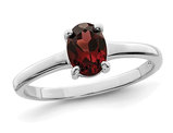 1.90 Carat (ctw) Oval-Cut Red Garnet Ring in Sterling Silver